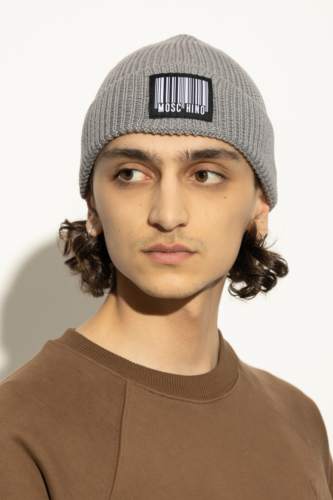 Grey Cap with logo patch Moschino - Vitkac Canada